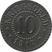 10 Pfennig - Frankfurt an der Oder, Germany, 1917 reverse image