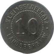 10 Pfennig - Landsberg an der Warthe, Germany,  reverse image