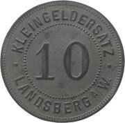 10 Pfennig - Landsberg an der Warthe, Germany, 1917 reverse image