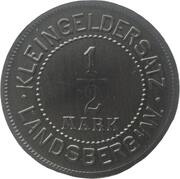 ½ Mark - Landsberg an der Warthe, Germany,  reverse image