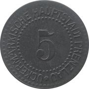 5 Pfennig - Prenzlau, Germany, 1917 reverse image