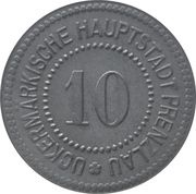 10 Pfennig - Prenzlau, Germany, 1917 reverse image