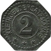 2 Pfennig - Pritzwalk Gebrüder Draeger, Germany,  reverse image
