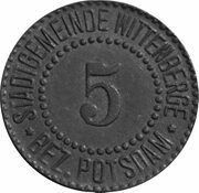 5 Pfennig - Wittenberge obverse image
