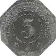 5 Pfennig - Wittenberge Ed Dannehl, Germany,  reverse image