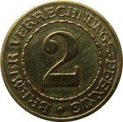 2 Pfennig - Bremen, Germany, 1918-1922 reverse image