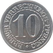 10 Pfennig - Bremen, Germany,  reverse image
