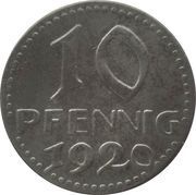 10 Pfennig - Bremen, Germany, 1920 reverse image