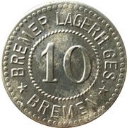 10 Pfennig - Bremen Bremer Lagerh. - Ges. obverse image