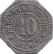 10 Pfennig - Bremen Heymann and Neumann obverse image