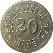 20 Pfennig - Bremen Bremer Lagerh. Ges. obverse image