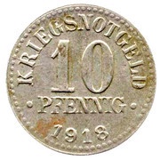 10 Pfennig - Braunschweig Herzogtum, Germany, 1918 reverse image
