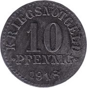 10 Pfennig - Braunschweig Herzogtum, Germany, 1918 reverse image