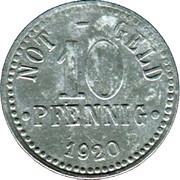 10 Pfennig - Braunschweig Staatsbank, Germany, 1920 reverse image