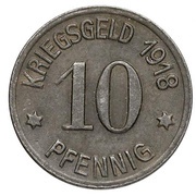 10 Pfennig - Neidenburg, Germany, 1918 reverse image