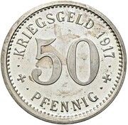 50 Pfennig - Pillau Silver, Germany, 1917 reverse image