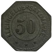 50 Pfennig - Wartenburg Ostpreussen, Germany,  reverse image