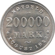 200 000 Mark - Hamburg, Germany, 1923 reverse image