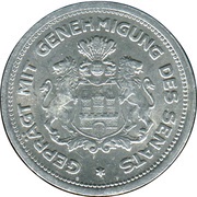 1⁄100 Verrechnungsmarke - Hamburg, Germany, 1923 reverse image
