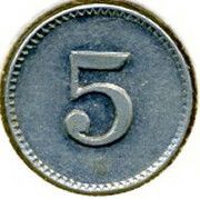5 Pfennig - Hamburg HEW, Germany,  reverse image