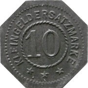 10 Pfennig - Hamburg Rudolf Neugebauer and Co, Germany,  reverse image