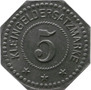 5 Pfennig - Hamburg F.W.L. Poetsch G.M.B.H., Germany,  reverse image