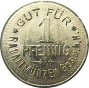 1 Pfennig - Hamburg, Germany,  reverse image