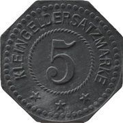 5 Pfennig - Alfeld C. Behrens, Germany,  reverse image
