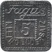 5 Pfennig - Alfeld Fagus G.M.B.H., Germany,  reverse image