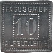 10 Pfennig - Alfeld Fagus G.M.B.H. obverse image