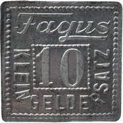 10 Pfennig - Alfeld Fagus G.M.B.H., Germany,  reverse image