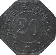 20 Pfennig - Alfeld C. Behrens, Germany,  reverse image