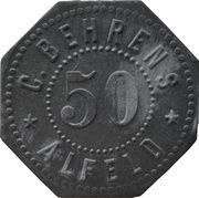 50 Pfennig - Alfeld C. Behrens obverse image