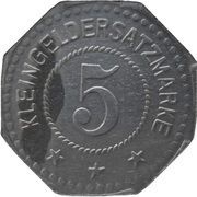 5 Pfennig - Elbingerode Ver. Harzer Portlandcement u. Kalkind., Germany,  reverse image
