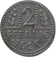 2 Pfennig - Eldagsen, Germany, 1920 reverse image