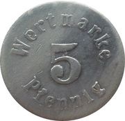 5 Pfennig - Münden, Germany, 1947 reverse image