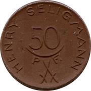 50 Pfennig - Hannover Henry Seligmann, Germany, 1921 reverse image