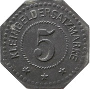 5 Pfennig - Hildesheim Senkingwerk A.G., Germany,  reverse image