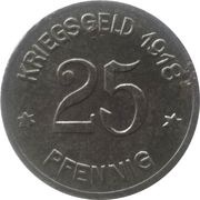 25 Pfennig - Leer in Ostfriesland, Germany, 1918 reverse image