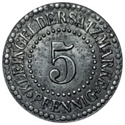 5 Pfennig - Lüneburg, Germany,  reverse image