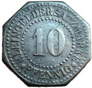 10 Pfennig - Lüneburg, Germany,  reverse image