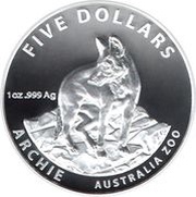 5 Dollars - Elizabeth II 4th Portrait - Archie, Australia, 2017 reverse image