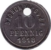 10 Pfennig - Bad Homburg vor der Höhe obverse image