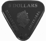 5 Dollars - Elizabeth II 4th Portrait - AC/DC 45 Years of Thunder obverse image