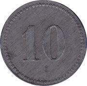 10 Pfennig - Frankfurt am Main Hauptbahnhof, Germany,  reverse image