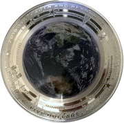 5 Dollars - Elizabeth II 4th Portrait - The Earth - Silver Domed, Australia, 2018 reverse image