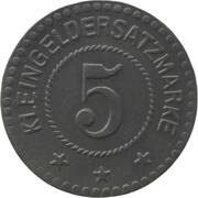 5 Pfennig - Fulda, Germany, 1918 reverse image