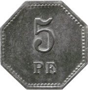 5 Pfennig - Heddernheim Kupfer Werk, Germany,  reverse image