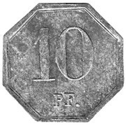 10 Pfennig - Heddernheim Kupferwerk, Germany,  reverse image