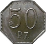 50 Pfennig - Heddernheim Kupfer Werk, Germany,  reverse image